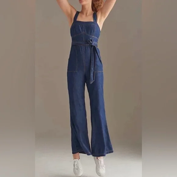 ANTHROPOLOGIE ET TWA Women's Blue
Chambray Wide Leg - Picture 4 of 16